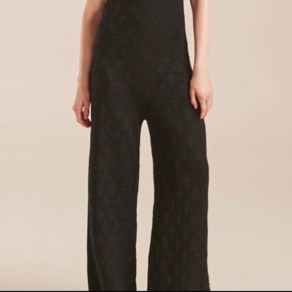 Rebecca Taylor Black Doily Wool Jumpsuit. Size XS.‎  NWT. - Picture 4 of 10